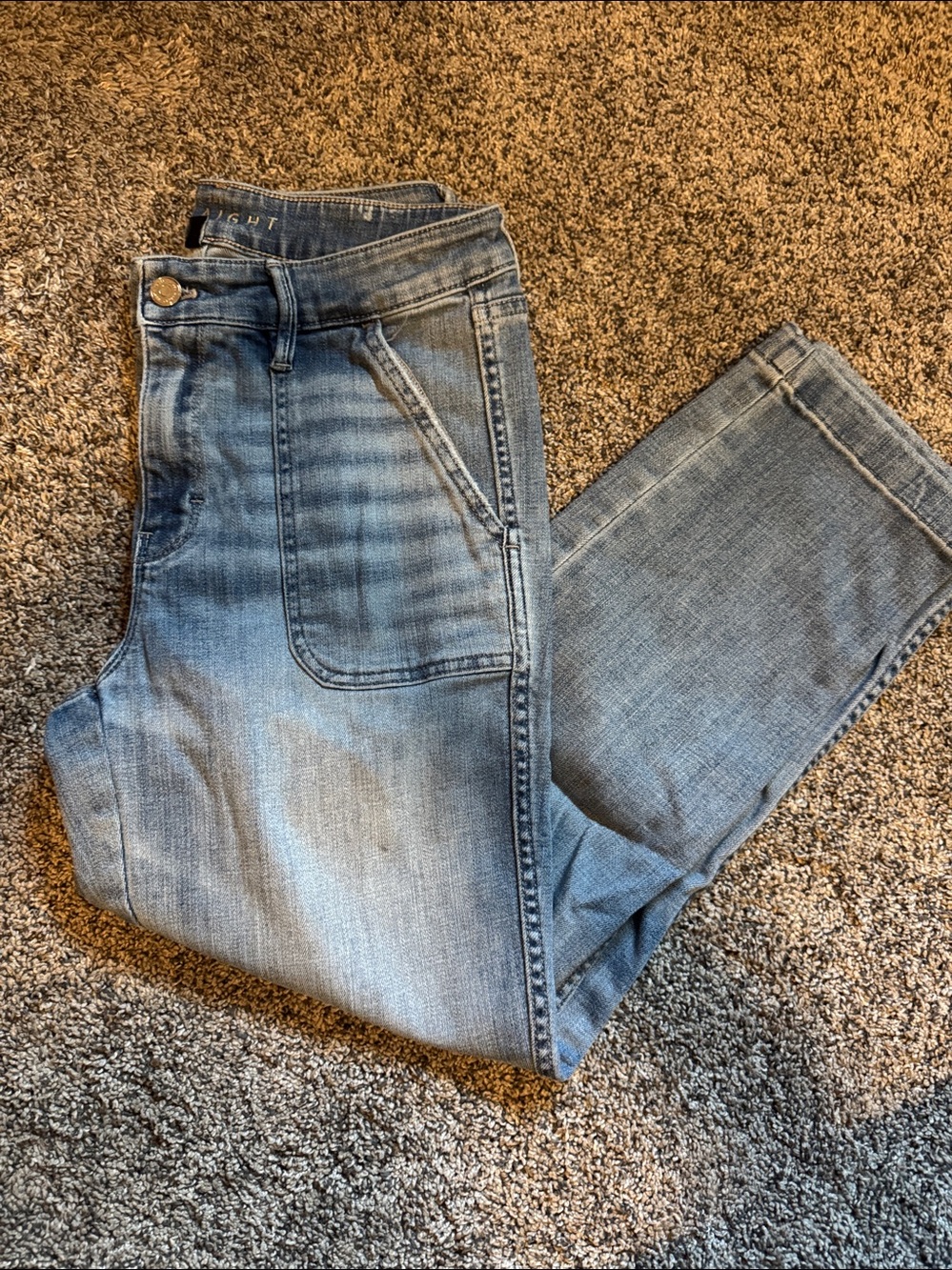 White House Black Market Women’s Jeans The Straight Crop High Rise Light Size 6